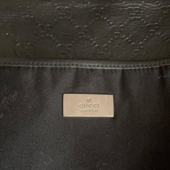 Gucci Black Guccissima Canvas Shoulder Bag - Picture 3 of 14